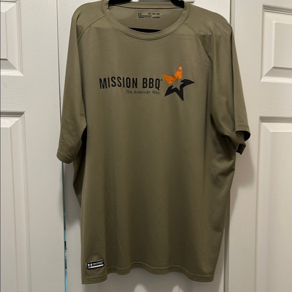 Under Armour Mission BBQ Olive Green Short Sleeve Performance Tee